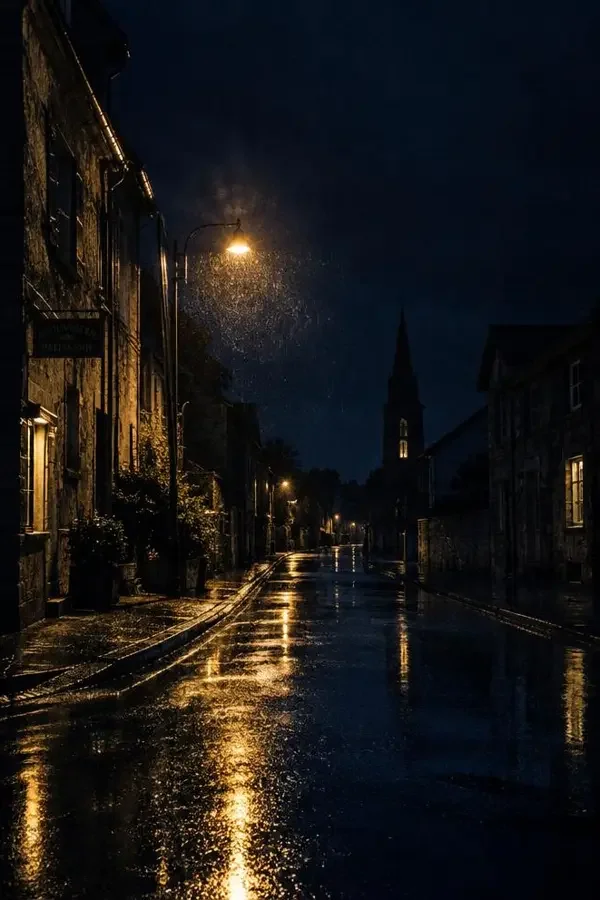 《十五分钟的雨》封面图，悬疑短片，适合00:00观看